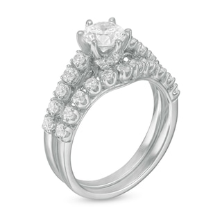 1.45 CT. T.W. Diamond Bridal Set in 10K White Gold