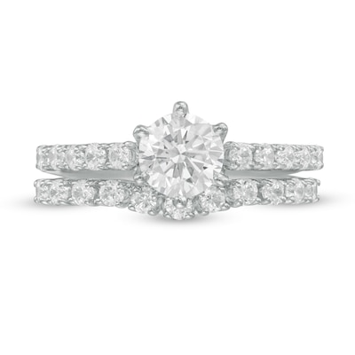 1.45 CT. T.W. Diamond Bridal Set in 10K White Gold