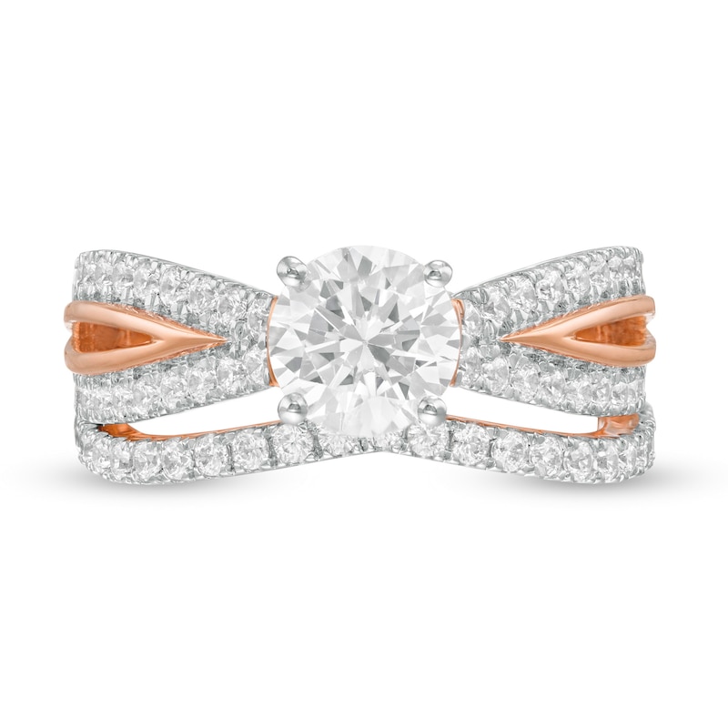 1.69 CT. T.W. Diamond Split Shank Bridal Set in 10K Rose Gold|Peoples Jewellers