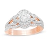 Thumbnail Image 0 of 1.23 CT. T.W. Diamond Frame Loop Bridal Set in 10K Rose Gold