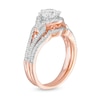 Thumbnail Image 2 of 1.23 CT. T.W. Diamond Frame Loop Bridal Set in 10K Rose Gold