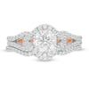 1.23 CT. T.W. Diamond Frame Loop Bridal Set in 10K Rose Gold