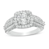 1.69 CT. T.W. Diamond Cushion Frame Engagement Ring in 10K White Gold