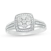 Thumbnail Image 0 of Composite Diamond Accent Cushion Frame Ring in Sterling Silver