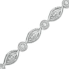 0.25 CT. T.W. Composite Diamond Alternating Flames Bracelet in Sterling Silver - 7.5"