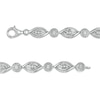 0.25 CT. T.W. Composite Diamond Alternating Flames Bracelet in Sterling Silver - 7.5"