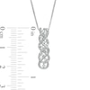 Thumbnail Image 2 of 0.30 CT. T.W. Diamond Cascading Braid Three Piece Set in Sterling Silver