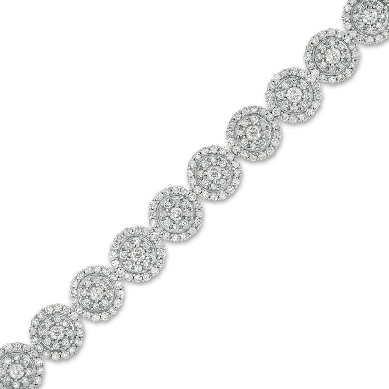 5.00 CT. T.W. Composite Diamond Frame Link Bracelet in 10K White Gold - 7.5"|Peoples Jewellers