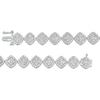 5.00 CT. T.W. Composite Diamond Tilted Cushion Frame Link Bracelet in 10K White Gold - 7.5"