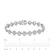 5.00 CT. T.W. Composite Diamond Tilted Cushion Frame Link Bracelet in 10K White Gold - 7.5"