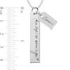 Thumbnail Image 3 of Engravable Your Own Handwriting and Name Tag Charm Vertical Bar Pendant in Sterling Silver (1 Image and Line)