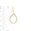 Thumbnail Image 2 of Italian Gold Glitter Enamel Teardrop Earrings in 14K Gold