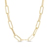 Thumbnail Image 0 of 5.5mm Oval Link Chain Necklace in Hollow 10K Gold - 18"