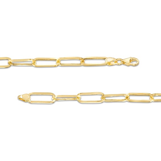 5.5mm Oval Link Chain Necklace in Hollow 10K Gold - 18"