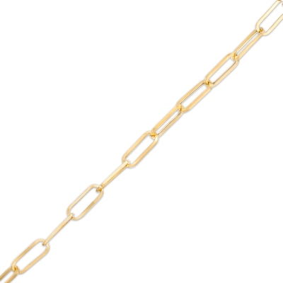 5.5mm Oval Link Chain Bracelet in Hollow 10K Gold - 8"