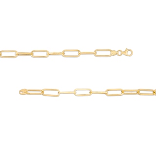 5.5mm Oval Link Chain Bracelet in Hollow 10K Gold - 8"