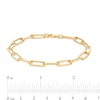 Thumbnail Image 3 of 5.5mm Oval Link Chain Bracelet in Hollow 10K Gold - 8"