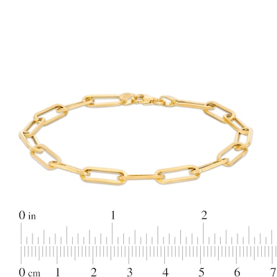 5.5mm Oval Link Chain Bracelet in Hollow 10K Gold - 8"