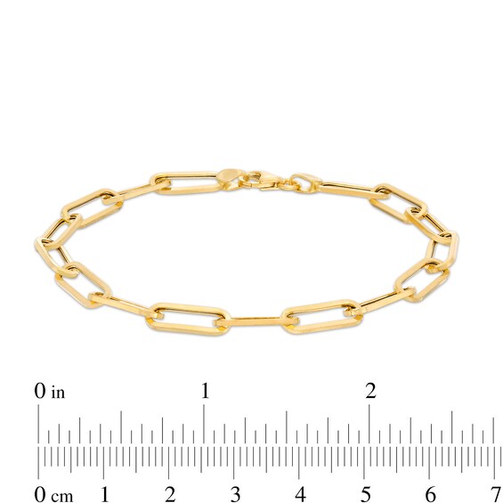 5.5mm Oval Link Chain Bracelet in Hollow 10K Gold - 8"