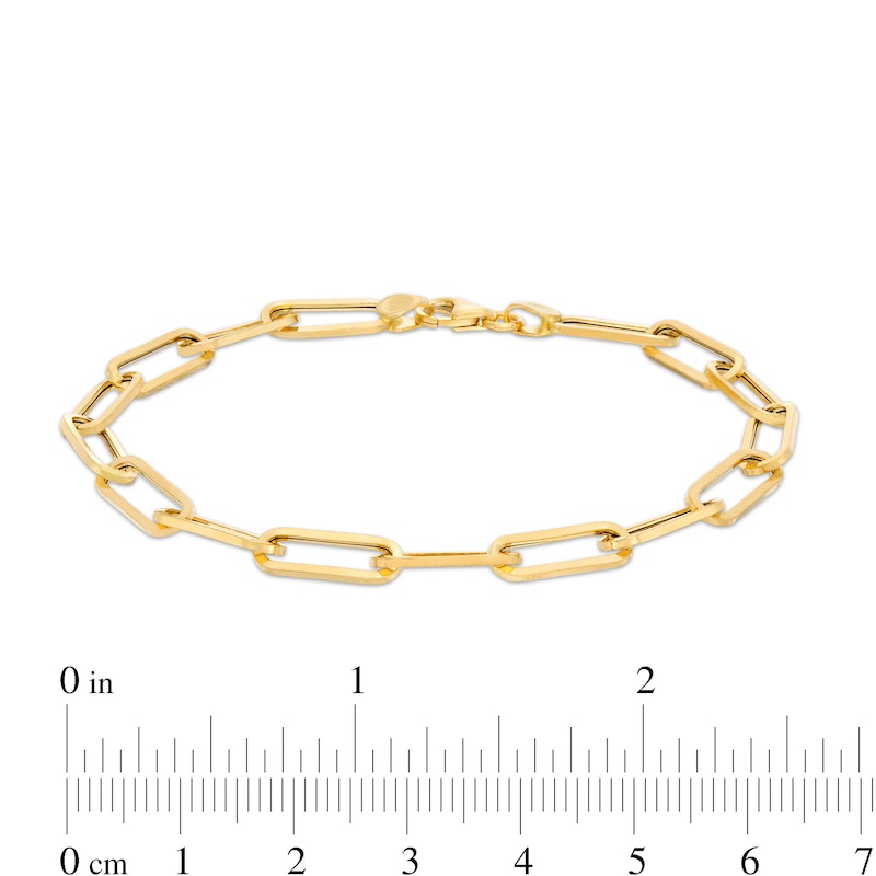 5.5mm Oval Link Chain Bracelet in Hollow 10K Gold - 8"