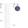 Thumbnail Image 1 of 6.0mm Blue Sapphire and Diamond Accent Stud Earrings in 10K Gold