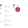 Thumbnail Image 1 of 6.0mm Ruby and Diamond Accent Stud Earrings in 10K Gold