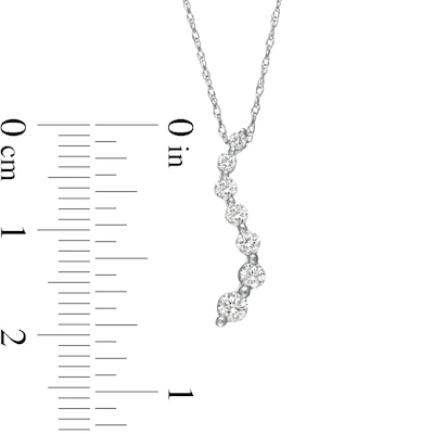 0.33 CT. T.W. Journey Diamond Pendant in 10K White Gold