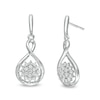 0.50 CT. T.W. Composite Diamond Twist Drop Earrings in 10K White Gold