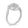Thumbnail Image 2 of 0.50 CT. T.W. Composite Diamond Flower Bypass Ring in 10K White Gold