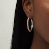 Thumbnail Image 1 of 3.0mm Citrine Hoop Earrings in Sterling Silver