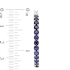 Thumbnail Image 2 of 3.0mm Lab-Created Blue Sapphire Hoop Earrings in Sterling Silver