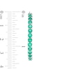 Thumbnail Image 2 of 3.0mm Lab-Created Emerald Hoop Earrings in Sterling Silver