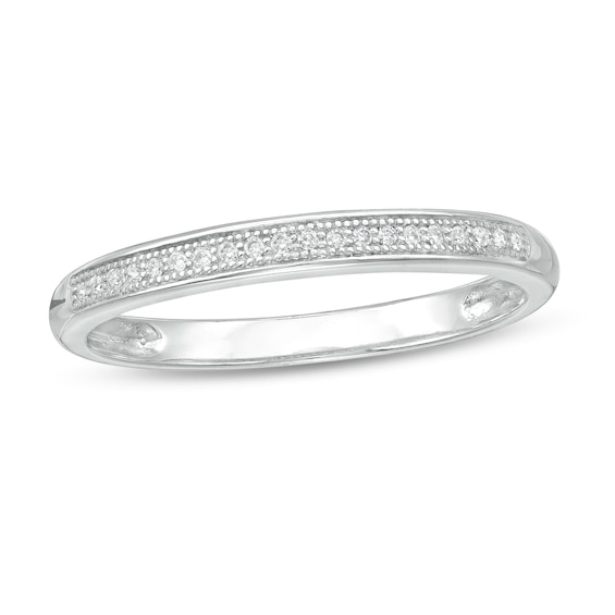 0.04 CT. T.W. Diamond Vintage-Style Anniversary Band in 10K Gold