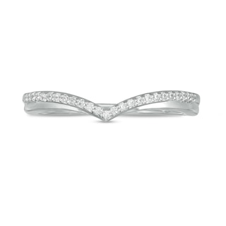 0.10 CT. T.W. Diamond Chevron Anniversary Band in 10K Gold