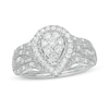 Thumbnail Image 1 of 0.50 CT. T.W. Composite Pear Diamond Teardrop Frame Vintage-Style Engagement Ring in 10K White Gold