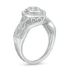 Thumbnail Image 3 of 0.50 CT. T.W. Composite Pear Diamond Teardrop Frame Vintage-Style Engagement Ring in 10K White Gold