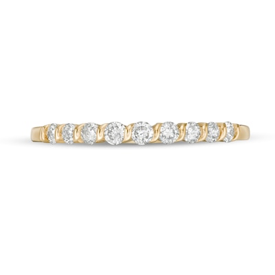 0.30 CT. T.W. Diamond Nine Stone Anniversary Band in 10K Gold