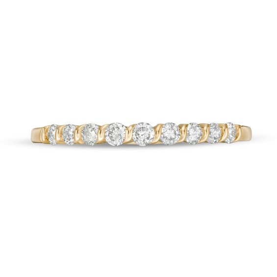 0.30 CT. T.W. Diamond Nine Stone Anniversary Band in 10K Gold