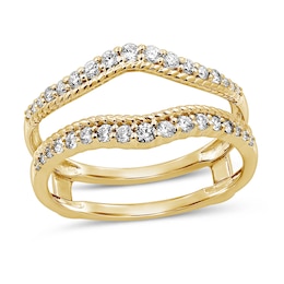 0.37 CT. T.W. Diamond Contour Solitaire Enhancer in 14K Gold