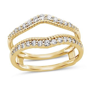 0.37 CT. T.W. Diamond Contour Solitaire Enhancer in 14K Gold