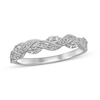 Thumbnail Image 1 of 0.23 CT. T.W. Diamond Braided Vintage-Style Anniversary Band in 10K White Gold