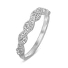 Thumbnail Image 2 of 0.23 CT. T.W. Diamond Braided Vintage-Style Anniversary Band in 10K White Gold