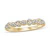 Thumbnail Image 0 of 0.15 CT. T.W. Diamond Alternating Vintage-Style Anniversary Band in 10K Gold