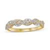 Thumbnail Image 1 of 0.23 CT. T.W. Diamond Braided Vintage-Style Anniversary Band in 10K Gold