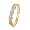 Thumbnail Image 2 of 0.23 CT. T.W. Diamond Braided Vintage-Style Anniversary Band in 10K Gold