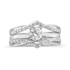 Thumbnail Image 3 of 0.23 CT. T.W. Diamond Crossover Chevron Solitaire Enhancer in 14K White Gold