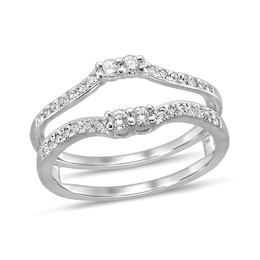 0.29 CT. T.W. Diamond Contour Solitaire Enhancer in 14K White Gold