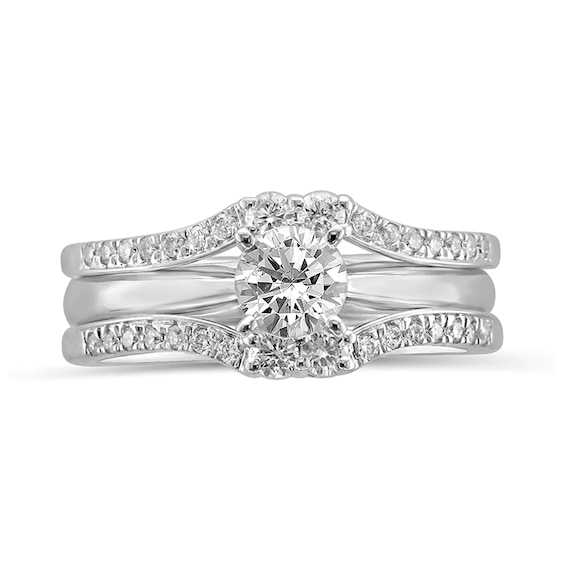 0.29 CT. T.W. Diamond Contour Solitaire Enhancer in 14K Gold