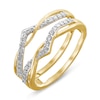 Thumbnail Image 2 of 0.23 CT. T.W. Diamond Crossover Chevron Solitaire Enhancer in 14K Gold