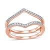 Thumbnail Image 0 of 0.18 CT. T.W. Diamond Chevron Solitaire Enhancer in 10K Rose Gold